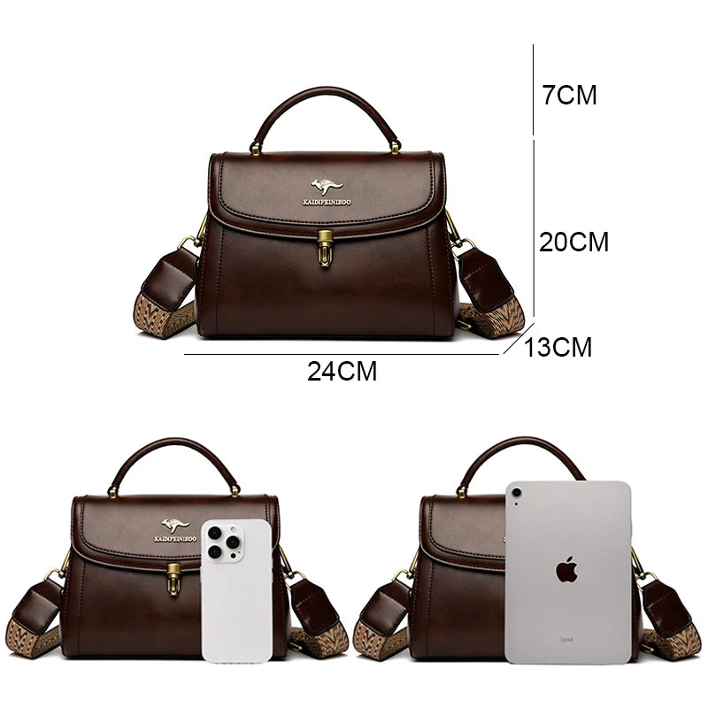 Bolsa Feminina de Couro Legítimo Safira SF728