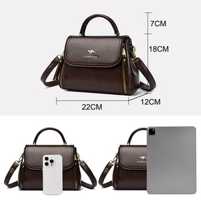 Bolsa Feminina de Couro Legítimo Safira SF834
