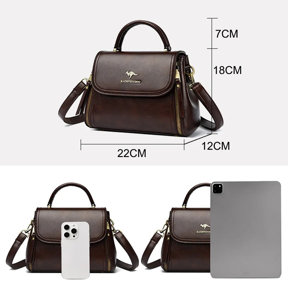 Bolsa Feminina de Couro Legítimo Safira SF834