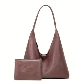 Bolsa em Couro Legítimo Tipo Carteiro + Carteira em Couro -Safira SF222