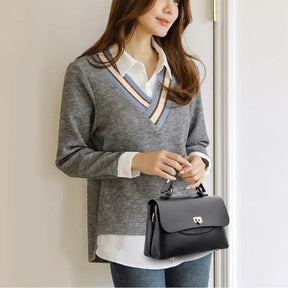 Bolsa Feminina de Couro Legítimo Safira SF884