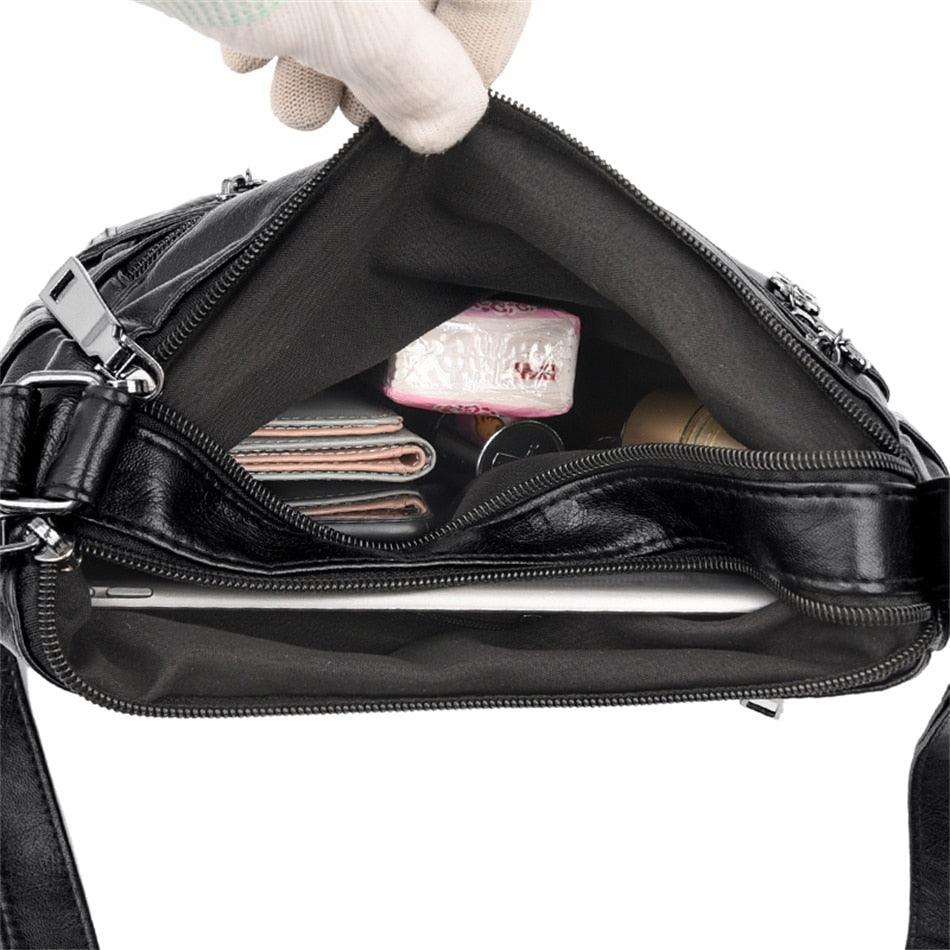 Bolsa Feminina de Couro Legítimo Safira SF664