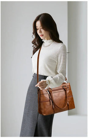 Bolsa Feminina de Couro Legítimo Safira SF317