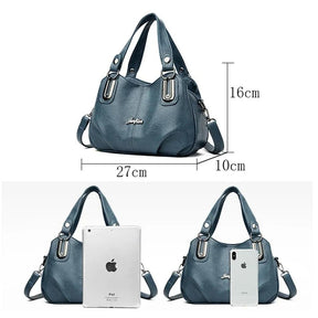 Bolsa Feminina de Couro Legítimo Safira SF847