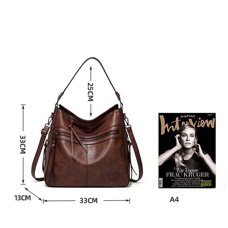 Bolsa Feminina de Couro Legítimo Safira SF478