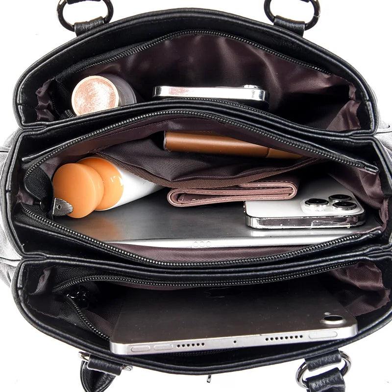 Bolsa Feminina de Couro Legítimo Safira SF472