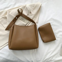 Bolsa em Couro Legítimo + Necessaire Safira SF582