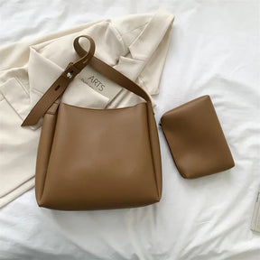 Bolsa em Couro Legítimo + Necessaire Safira SF582