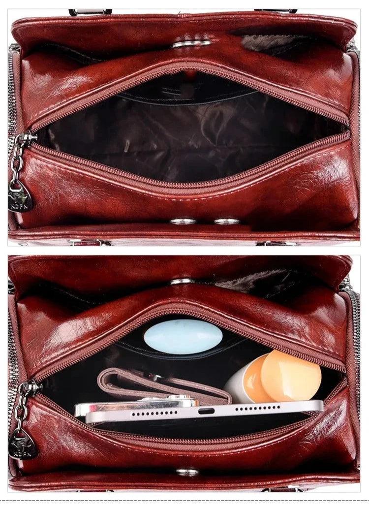Bolsa Feminina de Couro Legítimo Safira SF328