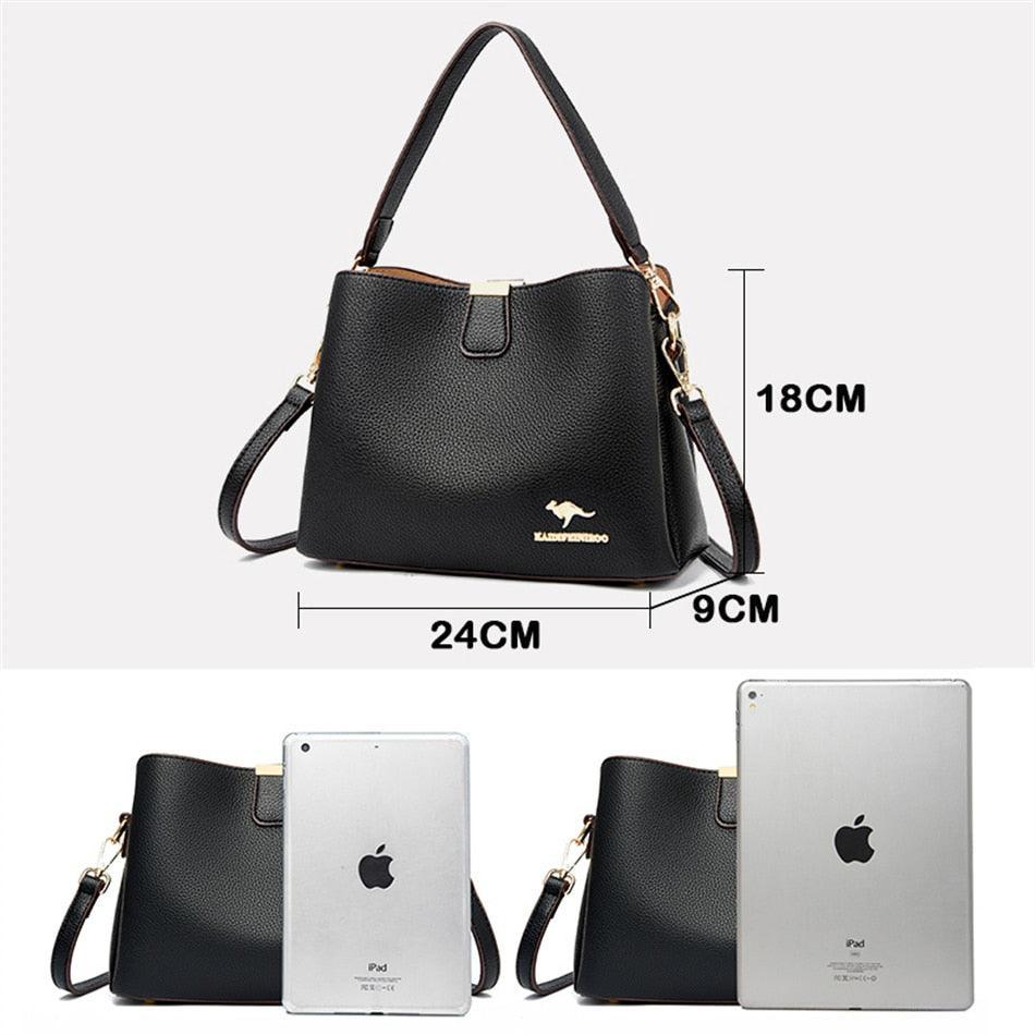 Bolsa Feminina de Couro Legítimo Safira SF729