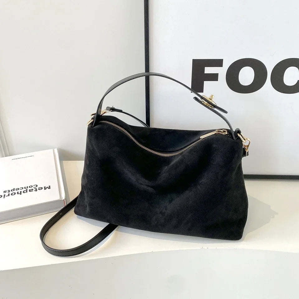 Bolsa Feminina de Camurça Safira SF618