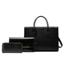 Conjunto em Couro Bolsa + 2 Carteira Safira SF691
