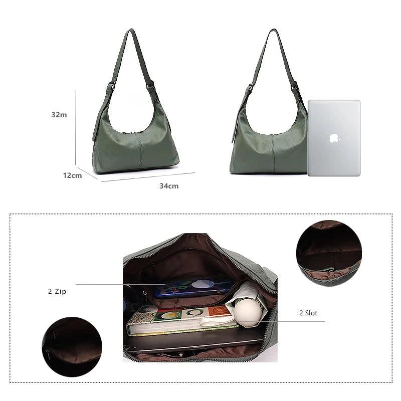 Bolsa Feminina de Couro Legítimo Safira SF284