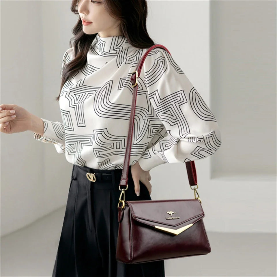 Bolsa Feminina de Couro Legítimo Safira SF227