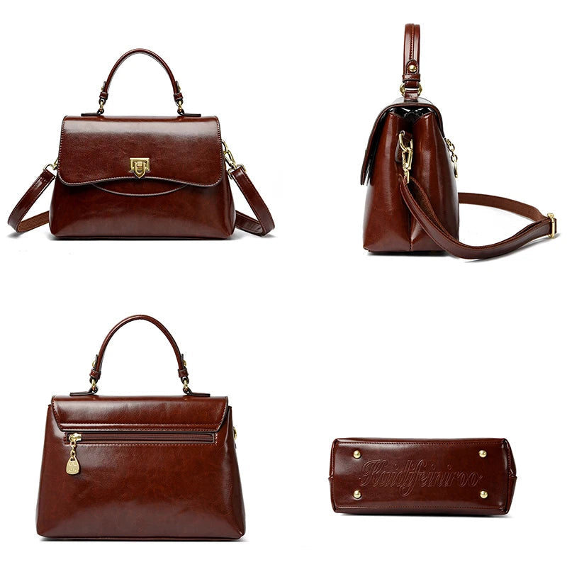 Bolsa Feminina de Couro Legítimo Safira SF884