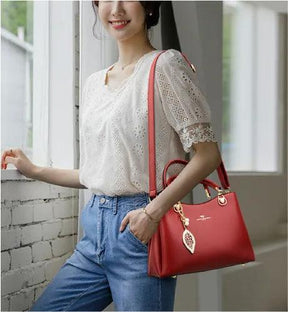 Bolsa Feminina de Couro Legítimo Safira SF214