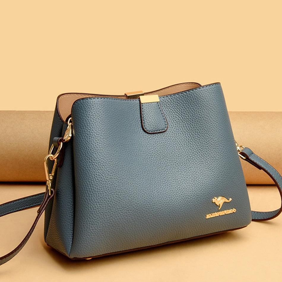Bolsa Feminina de Couro Legítimo Safira SF729