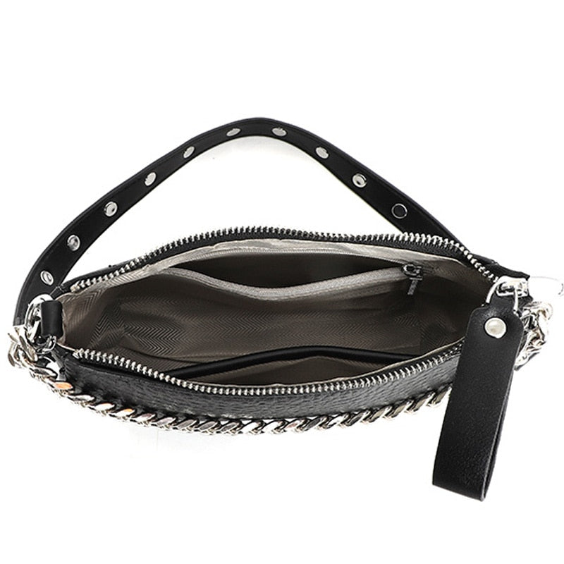 Bolsa Feminina Tiracolo de Couro Legítimo Safira SF837