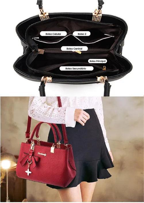 Bolsa Feminina de Couro Legítimo Safira SF871
