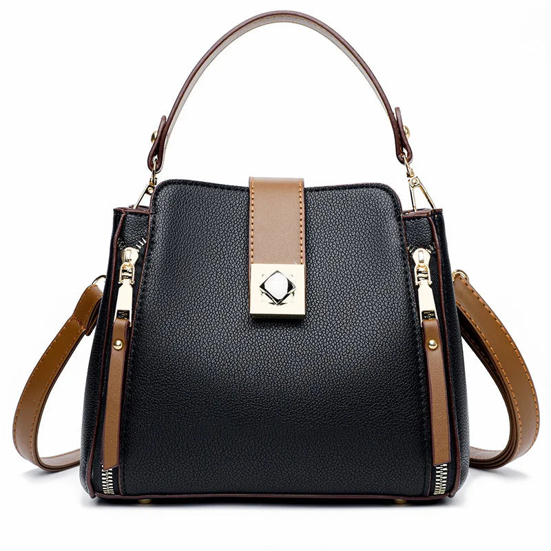 Bolsa Feminina de Couro Legítimo Safira SF888