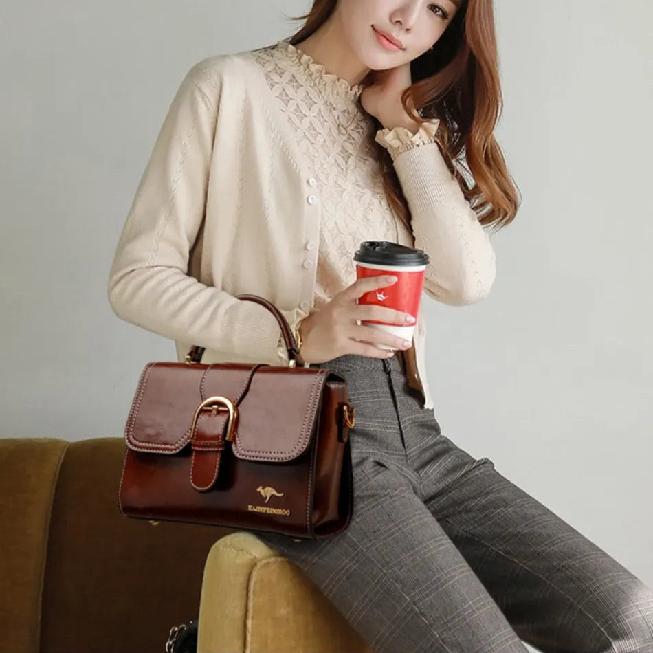 Bolsa Feminina de Couro Legítimo Safira SF417