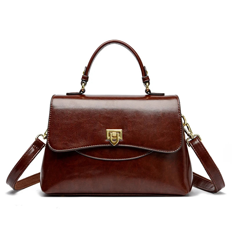 Bolsa Feminina de Couro Legítimo Safira SF884