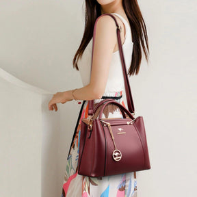 Bolsa Feminina de Couro Legítimo Safira SF639
