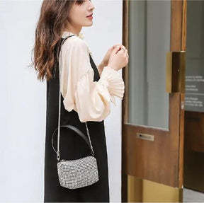 Bolsa Feminina de Poliéster Cravejado Safira SF413