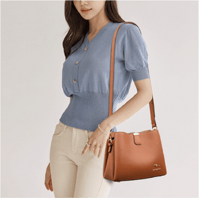 Bolsa Feminina de Couro Legítimo Safira SF729