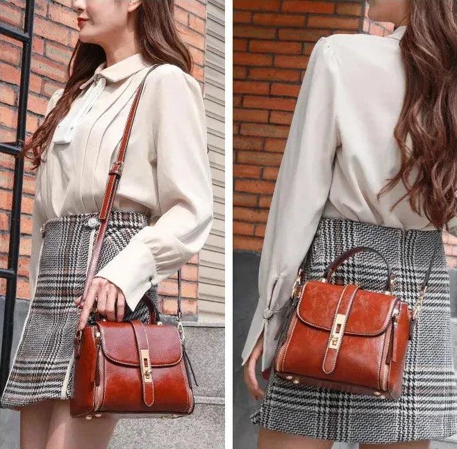Bolsa Feminina de Couro Legítimo Safira SF396