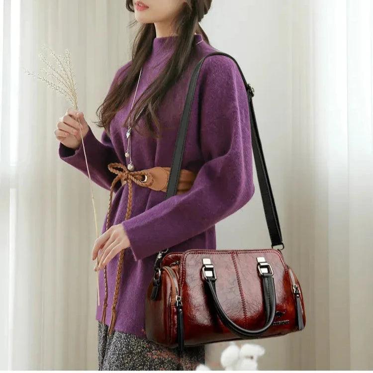 Bolsa Feminina de Couro Legítimo Safira SF328