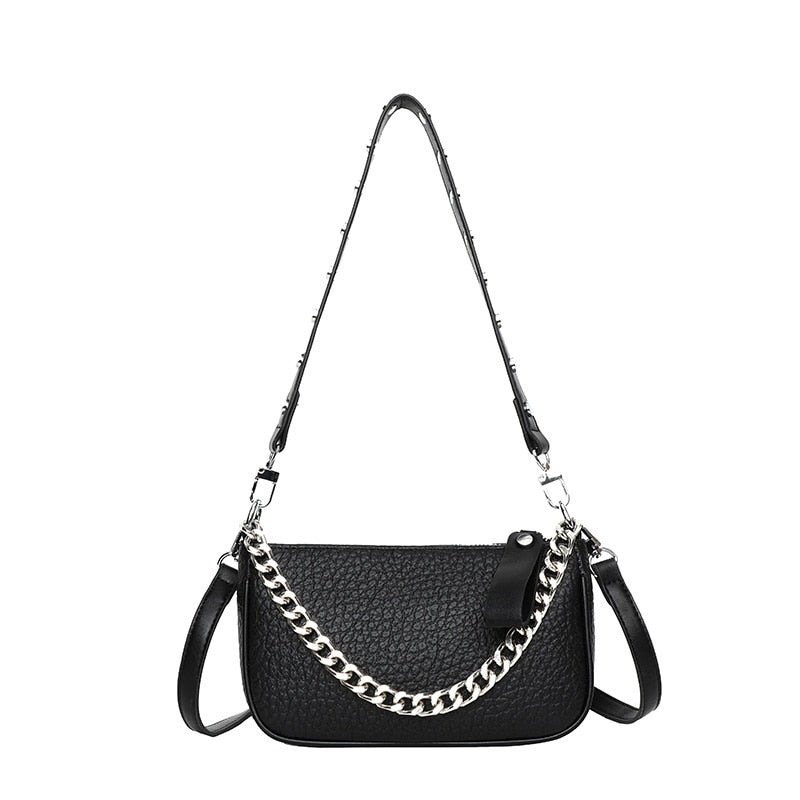 Bolsa Feminina Tiracolo de Couro Legítimo Safira SF837