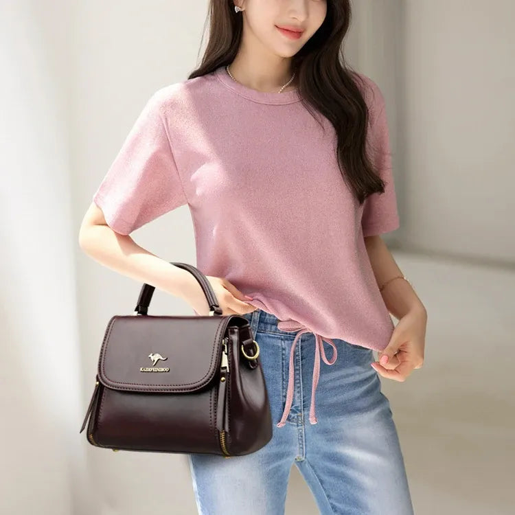 Bolsa Feminina de Couro Legítimo Safira SF834