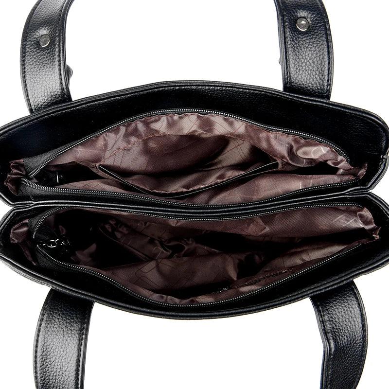 Bolsa Feminina de Couro Legítimo Safira SF582