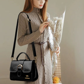 Bolsa Feminina de Couro Legítimo Safira SF417