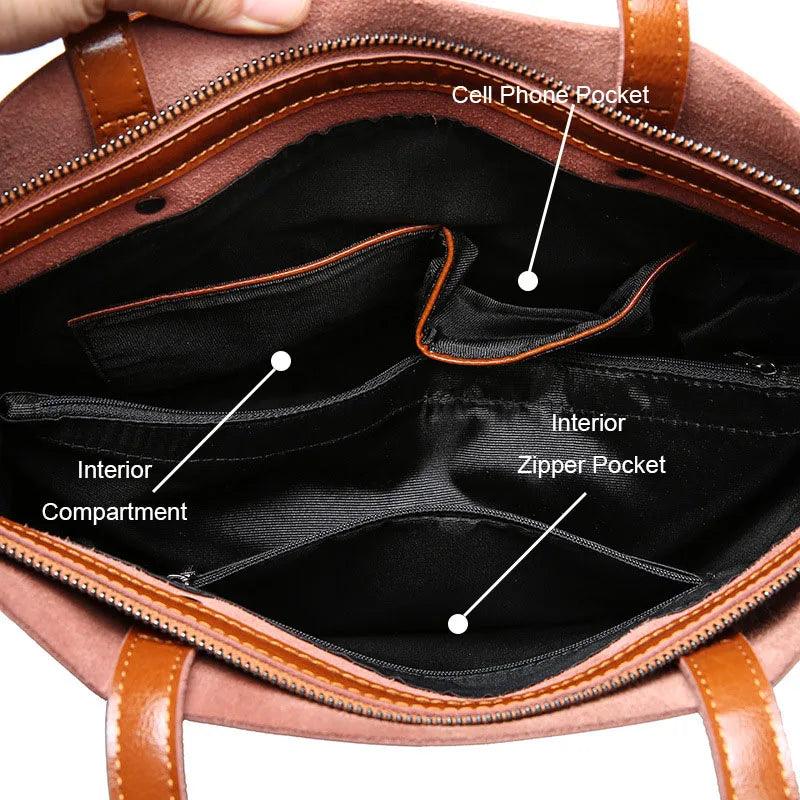 Bolsa Feminina de Couro Legítimo Safira SF432