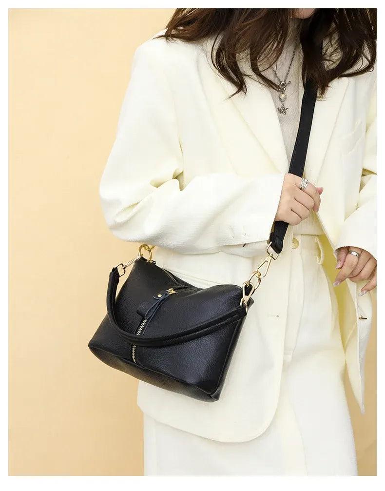 Bolsa Feminina de Couro Legítimo Safira SF634