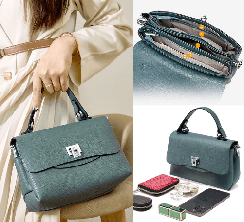 Bolsa Feminina de Couro Ecológico Safira SF439
