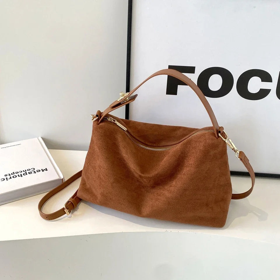 Bolsa Feminina de Camurça Safira SF618
