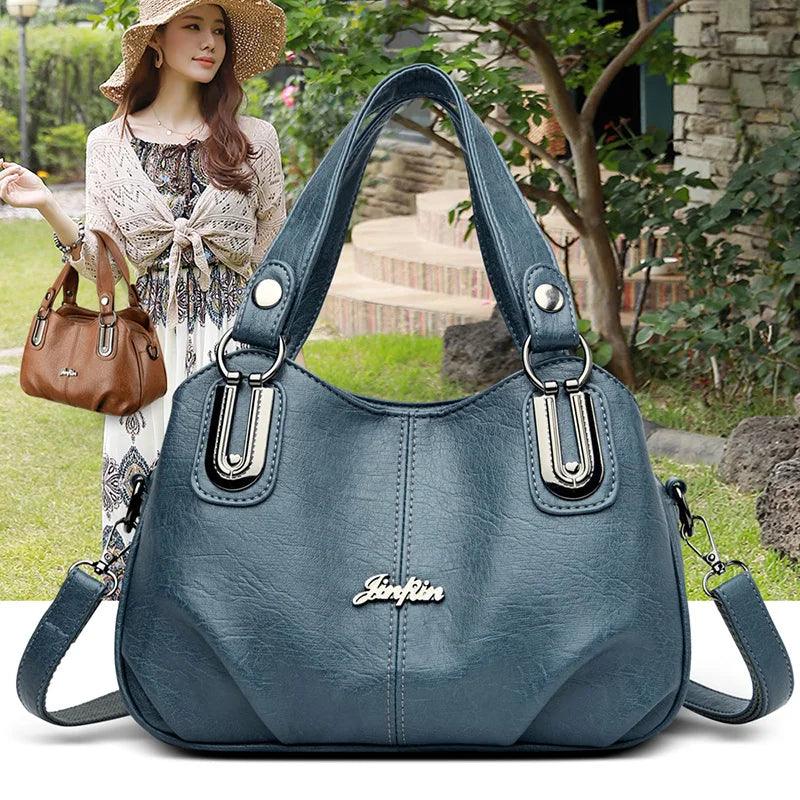 Bolsa Feminina de Couro Legítimo Safira SF847