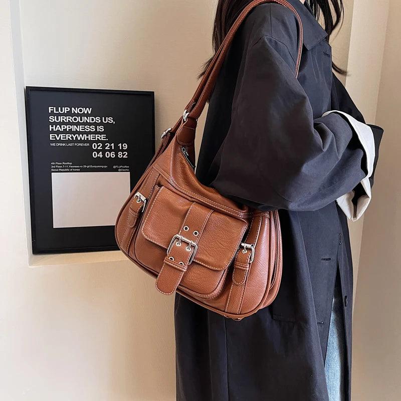 Bolsa Feminina 2 em 1 de Couro Legítimo Safira SF326