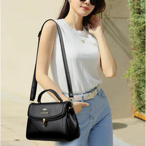 Bolsa Feminina de Couro Legítimo Safira SF728