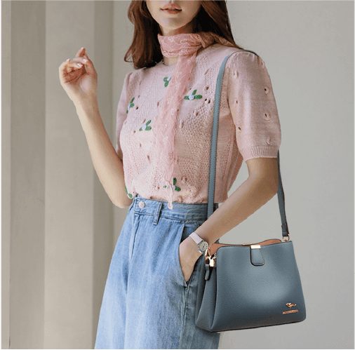 Bolsa Feminina de Couro Legítimo Safira SF729