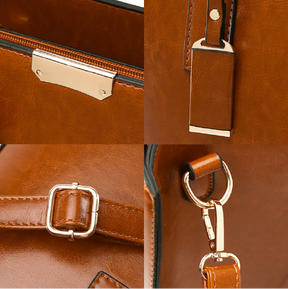 Conjunto em Couro Bolsa + 2 Carteira Safira SF691