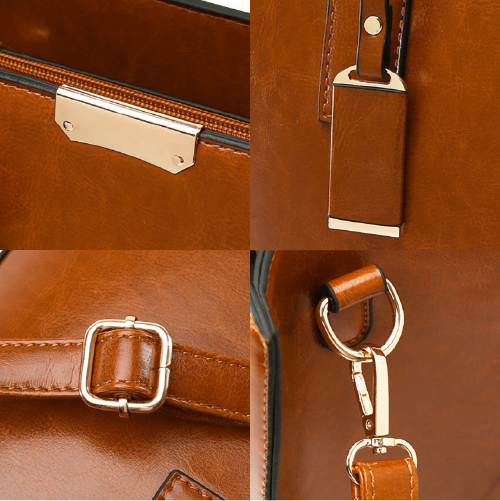 Conjunto em Couro Bolsa + 2 Carteira Safira SF691