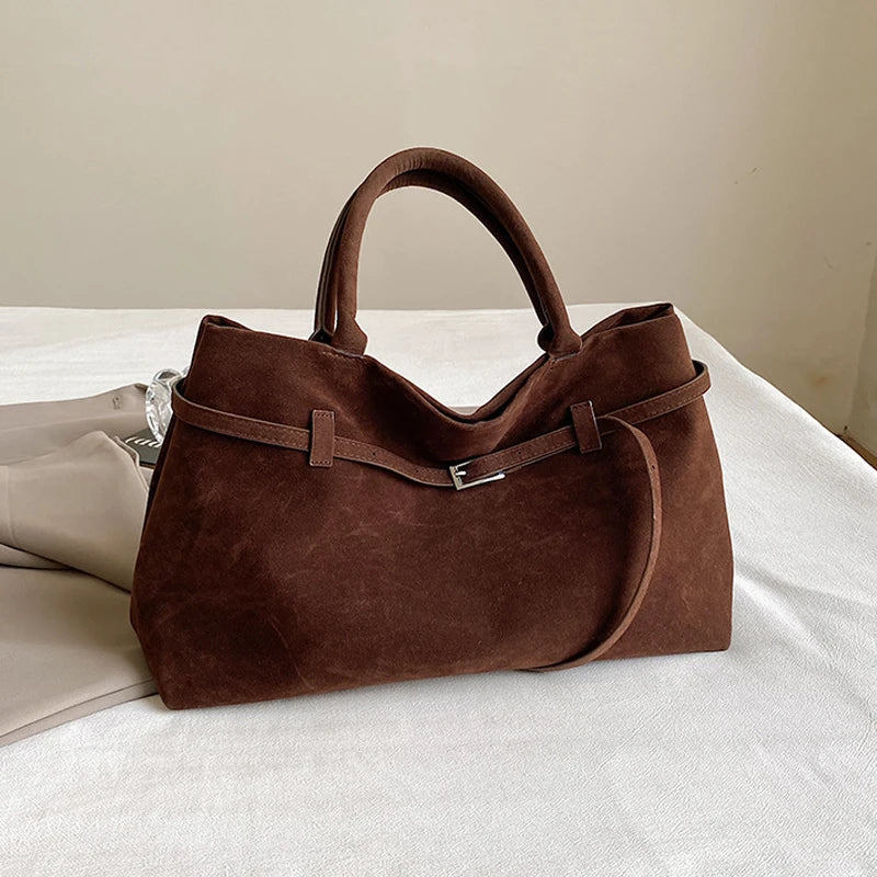 Bolsa Feminina de Camurça Safira SF863
