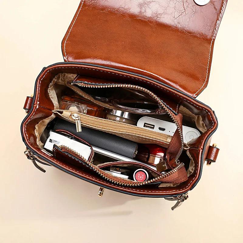 Bolsa Feminina de Couro Legítimo Safira SF396
