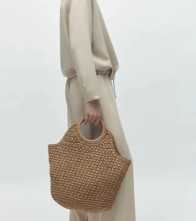 Bolsa Feminina de Palha Natural Safira SF263