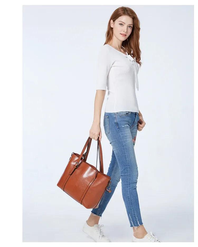 Bolsa Feminina de Couro Legítimo Safira SF537