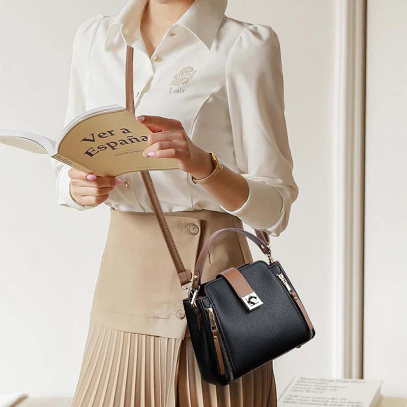 Bolsa Feminina de Couro Legítimo Safira SF888